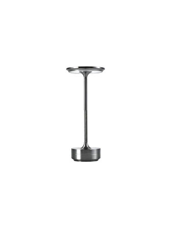 Helios HS-8130 FURTUNA ŞARJLI DOKUNMATİK 3 RENKLİ SİLVER KASA ( GÜMÜŞ ) MASA LAMBASI DİMLENEBİLİR