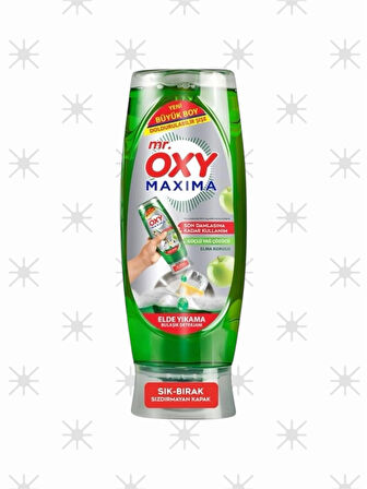 Mr. Oxy Maxima Elde Yıkama Bulaşık Deterjanı ELMA Kokulu 650 ml 2 ADET