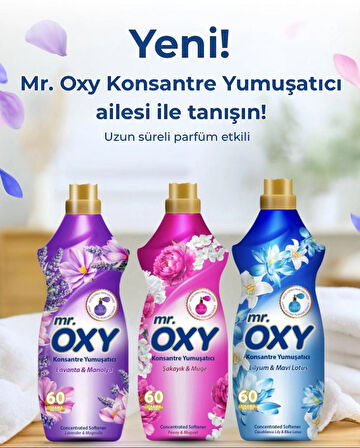 Mr. Oxy Konsantre Yumuşatıcı Şakayık & Müge 1440 ML ( 60 YIKAMA )