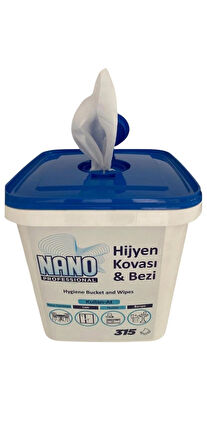 NANO PROFESSIONAL Hijyen Yüzey Islak Temizlik Havlusu Kova Mendil 315 Adet