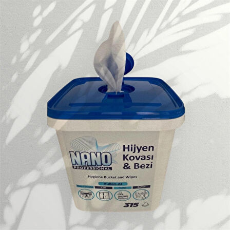 NANO PROFESSIONAL Hijyen Yüzey Islak Temizlik Havlusu Kova Mendil 315 Adet