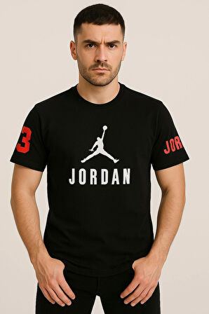 JORDAN BASKILI T-SHİRT SİYAH