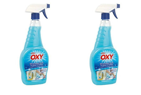 Mr. Oxy Silikonlu Cam Metal Ve Mobilya Temizleyici Sprey 750ml * 2 Adet