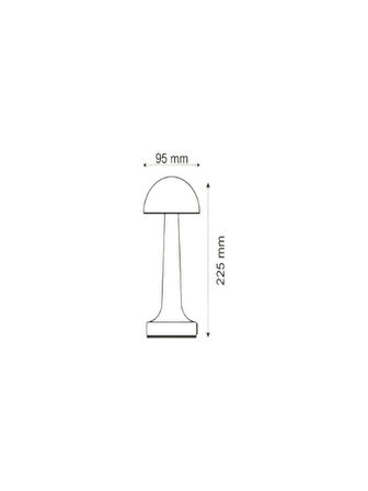 Noas Atina 3 Işık Gold Renkli Dokunmatik USB Şarjlı Dim Edilebilir Masa Lambası YL86-1230