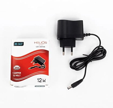 Helios 1 AMPER Plastik Adaptör 1A-12W HS 3437