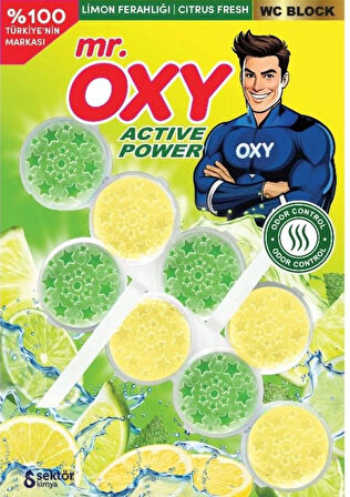 Mr. Oxy Klozet Wc Blok Limon Ferahlığı 2*50gr