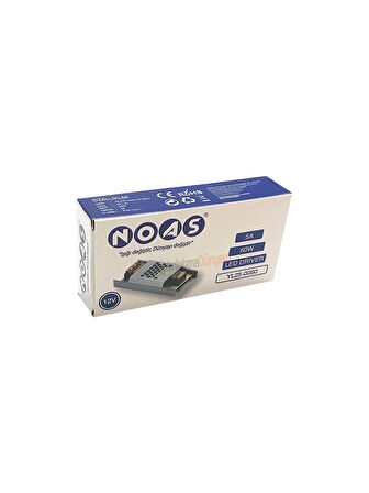Noas 4040 Şerit LED 5 Metre 6500K Beyaz ( YL40-4001 ) + Noas 5 Amper 60 Watt Süper Slim LED Trafo