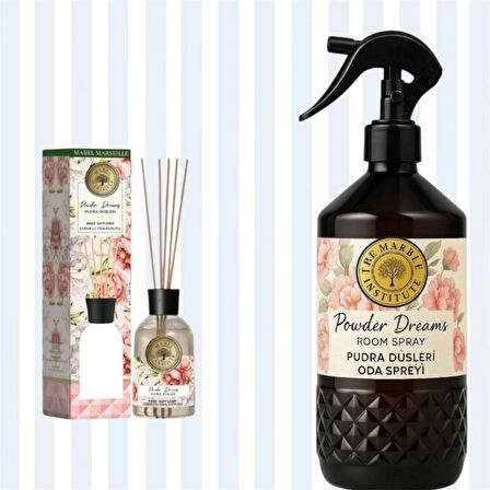 Mabel Marseille Çubuklu Oda Kokusu Pudra Düşleri 100 ml + 500ml Oda spreyi Pudra Düşleri