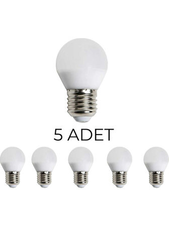 Noas 6 W E-27 Duy 3200K GÜNIŞIĞI Mini Top LED Ampul 5 ADET