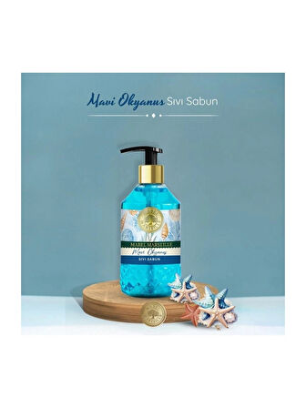 Mabel Marseille Şakayık Buket Sıvı El Sabunu 500 ml + Mavi Okyanus Sıvı El Sabunu 500 ml ( Oxy Wc Blok Hediyeli )