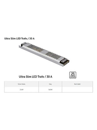 İnoled 360 Watt Ultra Slim Led Trafosu 30 Amper