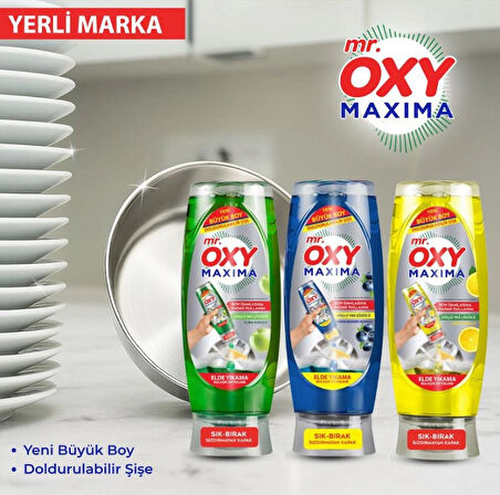 Mr. Oxy Maxima Elde Yıkama Bulaşık Deterjanı Yaban Mersini Kokulu 650 ml * 6 ADET