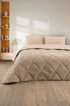 Tek Kişilik Wellsoft Yorgan Uyku Seti - Lastikli Çarşaflı Yastık Kılıflı Tek Kişilik Uyku Seti