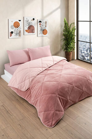 Tek Kişilik Wellsoft Yorgan Uyku Seti - Lastikli Çarşaflı Yastık Kılıflı Tek Kişilik Uyku Seti