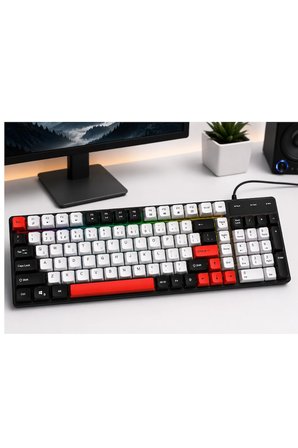 Blackbird Game Center Jedel K30P Klavye Siyah Türkçe Q Numpad USB Kablolu Aydınlatmalı