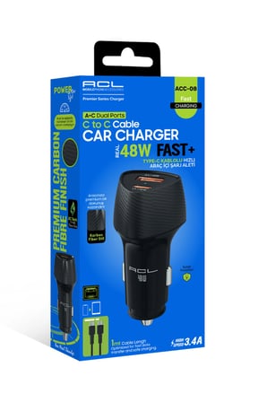 Acl Acc-08 48W Süper Hızlı Araç Şarj Cihazı - PD 30W + QC 3.0 18W Çift Port