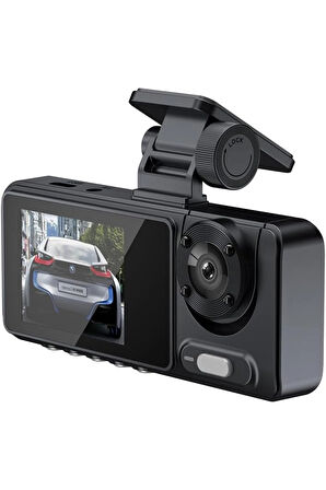 Blackbird Y15 Çift Lensli Full HD 1080P Araç İçi Kamera DVR 170 Geniş Açı G-Sensör, Döngü Kaydı, Gece Görüşü