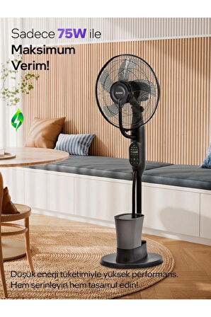 Auhma ACFN01 16 İnç 5 Bıçaklı 2.8 Litre Kapasiteli Buharlı Güçlü Vantilatör