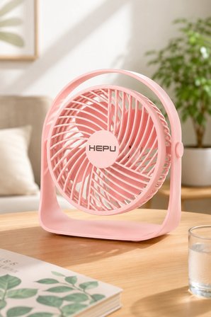 Hepu HP-F11 Masaüstü Mini Vantilatör - 3 Kademeli Şarjlı Taşınabilir Masa Fanı