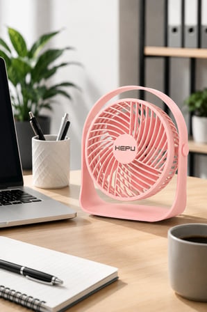 Hepu HP-F11 Masaüstü Mini Vantilatör - 3 Kademeli Şarjlı Taşınabilir Masa Fanı
