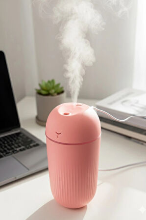 Blackbird KT-H09 Pembe 420 Ml Taşınabilir Mini USB Hava Nemlendirici | Araç ve Ofis İçin Renkli Işıklı