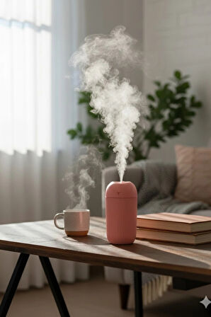 Blackbird KT-H09 Pembe 420 Ml Taşınabilir Mini USB Hava Nemlendirici | Araç ve Ofis İçin Renkli Işıklı