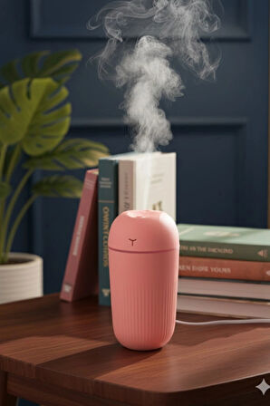 Blackbird KT-H09 Pembe 420 Ml Taşınabilir Mini USB Hava Nemlendirici | Araç ve Ofis İçin Renkli Işıklı
