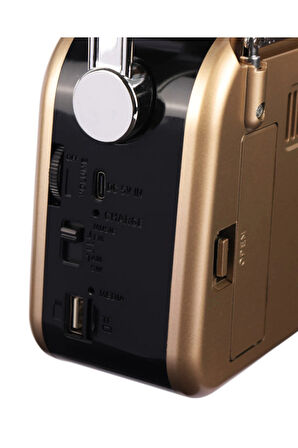 KBroad KTF-2026 Sarı Full Band Radyo - Nostaljik Görünümlü, DC Şarjlı, Güçlü Ses Çıkışlı