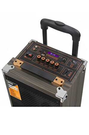 Hepu Hp-903 Partybox Bluetooth Hoparlör 8 Woofer 40W Güç 1 Kablosuz Mikrofon Kumanda