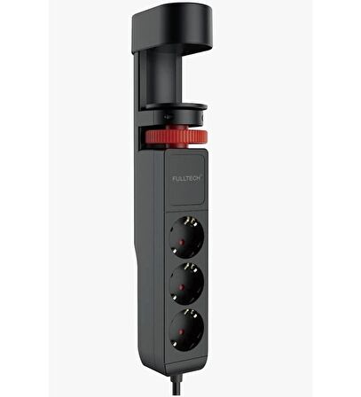 Akım Korumalı Priz Masa Kenarı Ayarlanabilir 3 Priz + 2 USB + 1 Type C Girişli Priz Ftr-19