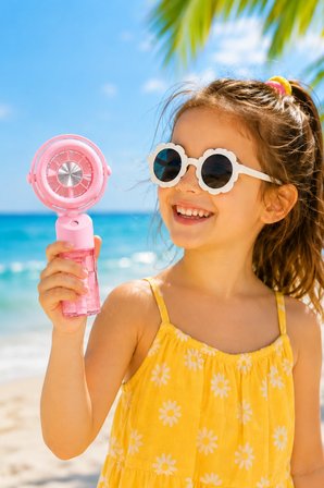 Glr K09 Pembe Şarjlı Sulu Mini Vantilatör 3 Kademeli Taşınabilir El Fanı, Nemlendiricili Buharlı Fan