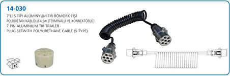 Unıversal Truck Tir Elektrik Kablosu Yedili S Tipi Alumınyum Romork - Aksa 14-030