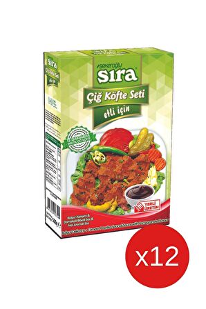 Sıra Etli Çiğ Köfte Seti 12 x 500 Gr ( 12 Paket )