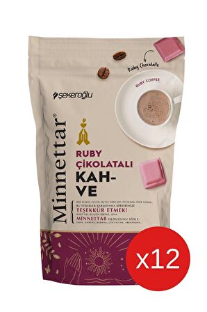 Minnettar Ruby Çikolatalı Kahve 12 X 165 gr ( 12 Paket )