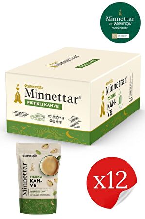 Minnettar Fıstıklı Kahve 12 X 165 gr ( 12 Paket )