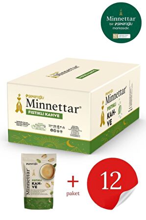 Minnettar Fıstıklı Kahve 12 X 165 gr ( 12 Paket )