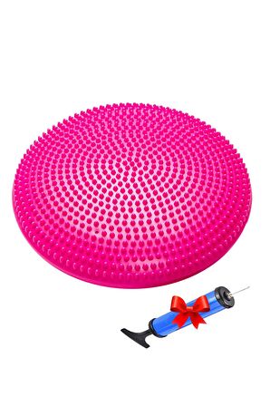 Gymo Pompalı Denge Yastığı Balance Disk Denge Pedi 33cm Pembe