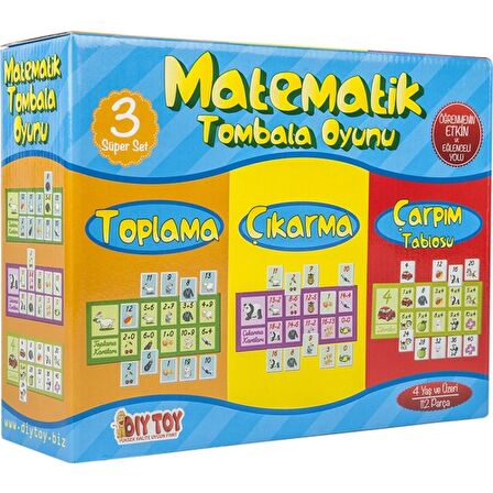 Matematik Tombala Eğitim Oyunu - Diytoy 9239 Eğitici Matematik