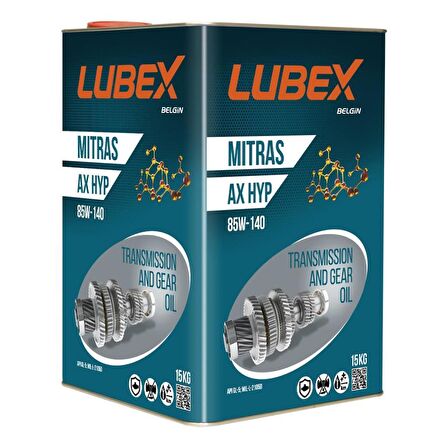 Lubex Mitras AX HYP 85W-140 15 KG Diferansiyel ve Dişli Yağı