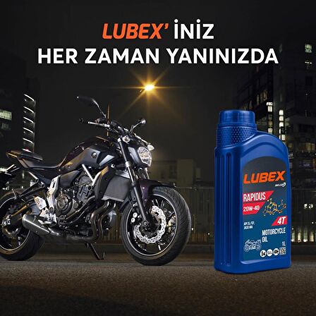 Lubex Rapidus 20W-40 1 Lt 4 Zamanlı Motosiklet Yağı