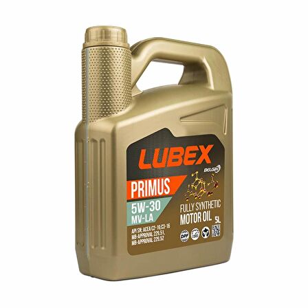 Lubex Primus MV-LA 5W-30 5 Lt Tam Sentetik Motor Yağı