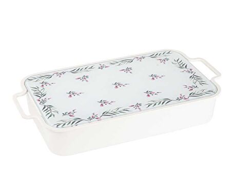 Tantitoni Melamin Kahvaltılık Cam Kapaklı Pink Garden (NoraW1200Kpg)