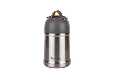 TANTİTONİ GRİ PASLANMAZ ÇELİK KAŞIKLI YEMEK TERMOSU 700ML