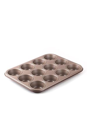 Tantitoni KAHVERENGİ 12Lİ MUFFIN KALIBI 27X35CM