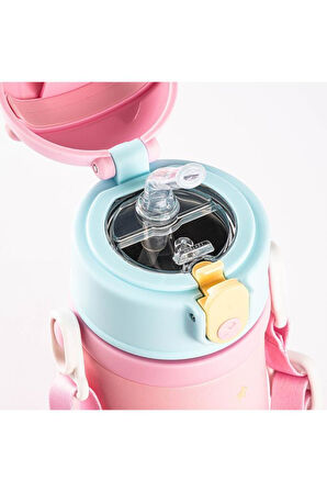 HON PEMBE ASKILI PASLANMAZ ÇELİK ÇOCUK TERMOSU 480ML