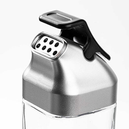 Tantitoni Metal Standlı 4lü Cam Sosluk Seti - Koruma Kapaklı 500ml/100ml 