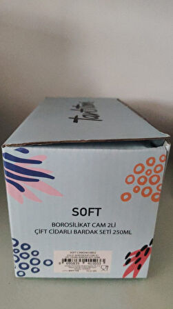 Tantitoni Borosilikat Cam 2Lİ Çift Cidarlı Kulplu Bardak Seti 250ML