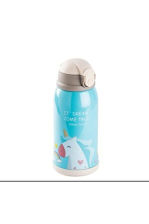 KAKE MAVİ UNICORN DESENLİ ÇOCUK TERMOSU 600ML