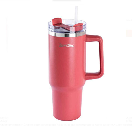 TANTİTONİ MOVE KIRMIZI PASLANMAZ ÇELİK PİPETLİ TERMOS BARDAK 1.2L
