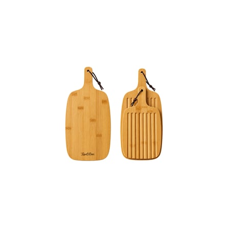 BAMBU 2Lİ EKMEK KESME VE SUNUM TAHTASI SETİ 38CM-28CM